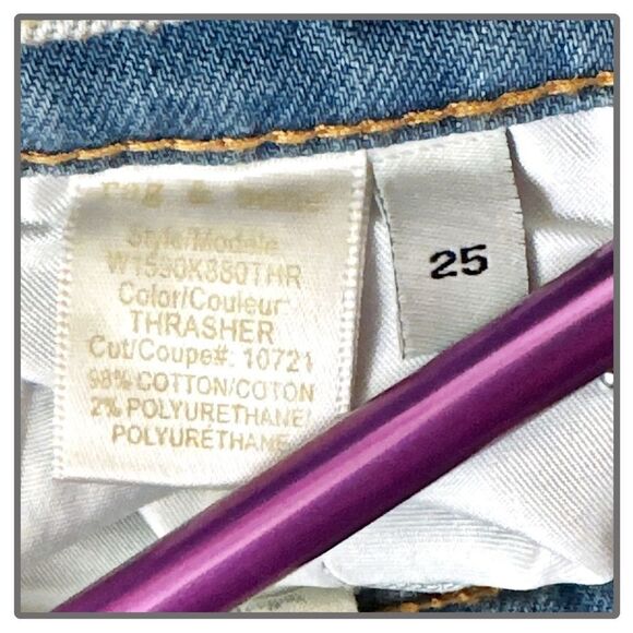 Rag & Bone The Dre Boyfriend Skinny Jean Thrasher Size 25 $295 - Picture 5 of 16